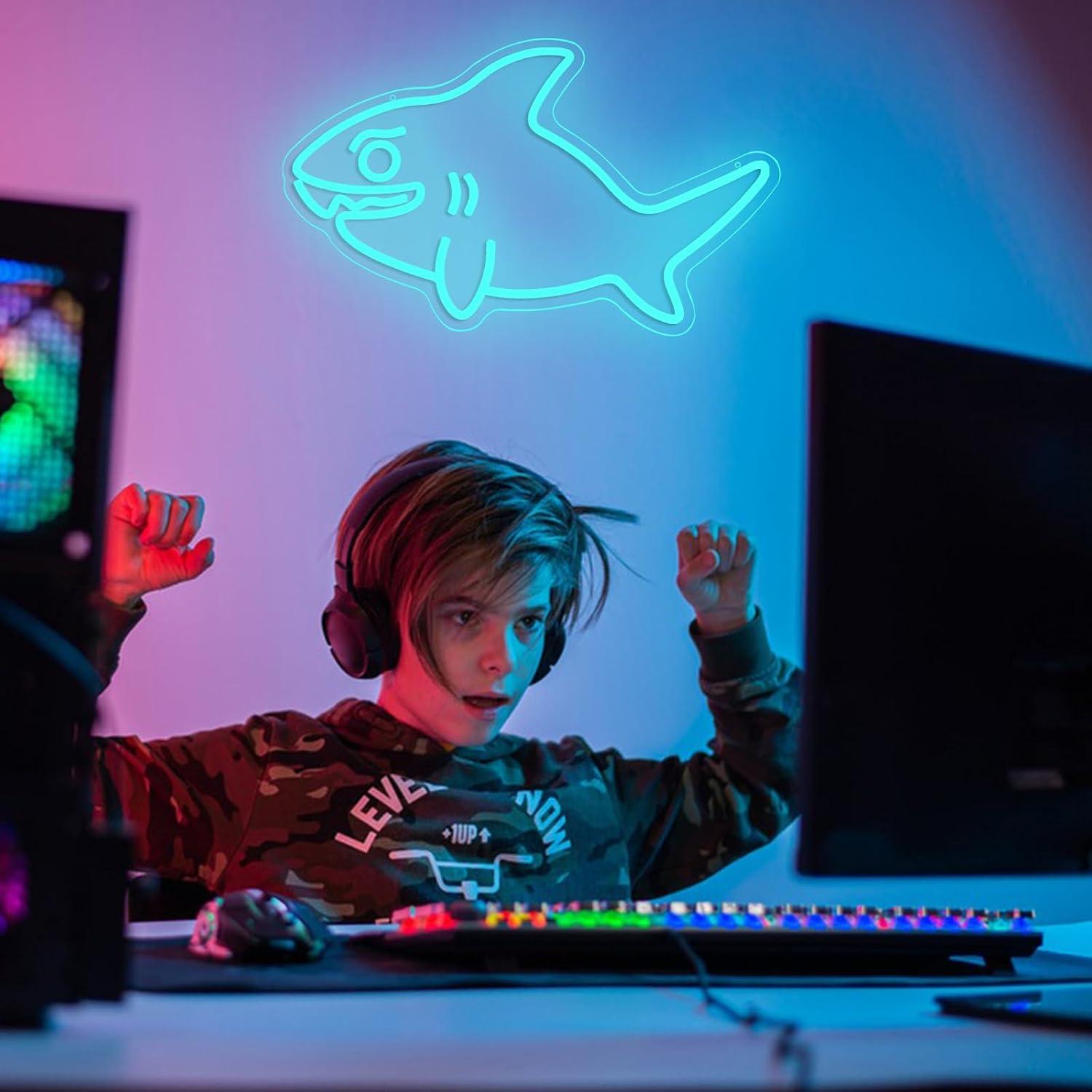 Неоновая вывеска «Акула» с USB – обзор и цена Marine Zoo